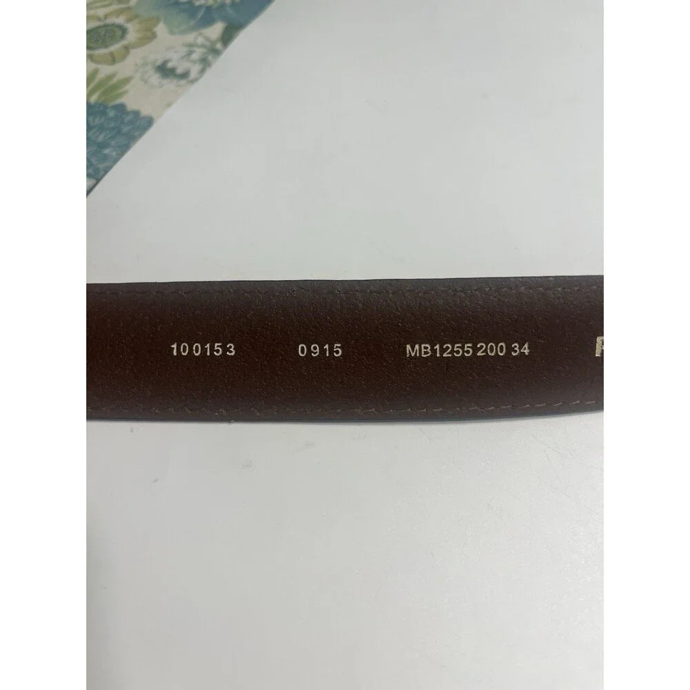 Fossil Dress Belt Brown Sz 34 Genuine Leather Stitching